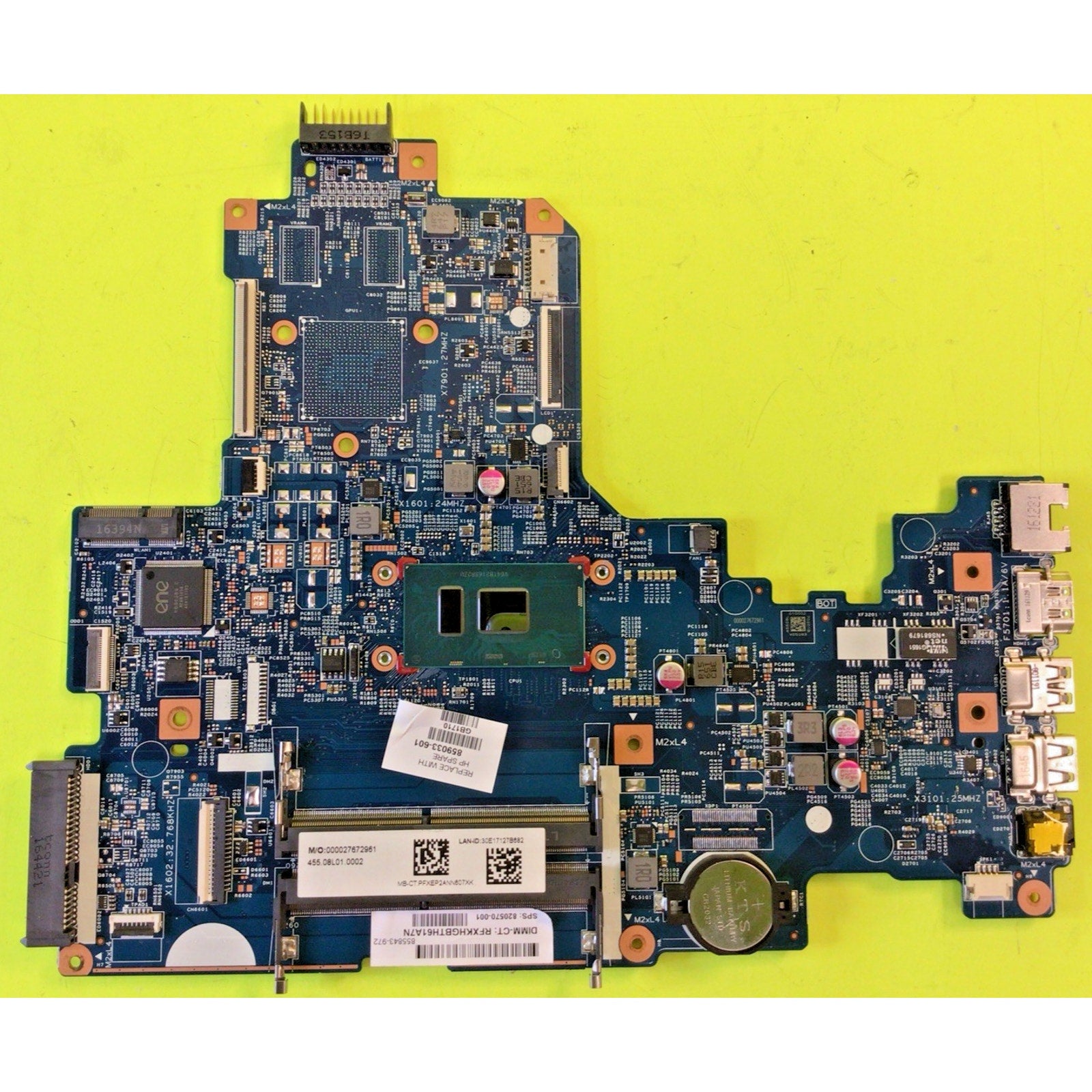 HP Laptop 17-X116DX Motherboard Core i5 7200u 859033-601