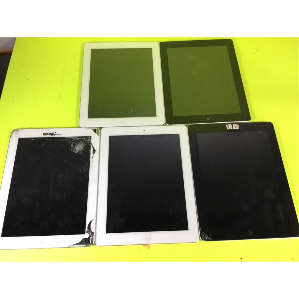 Lot of 5 Vintage iPad 2nd Gen FOR PARTS GOLD RECOVERY or RARE EARTH RECOVERY