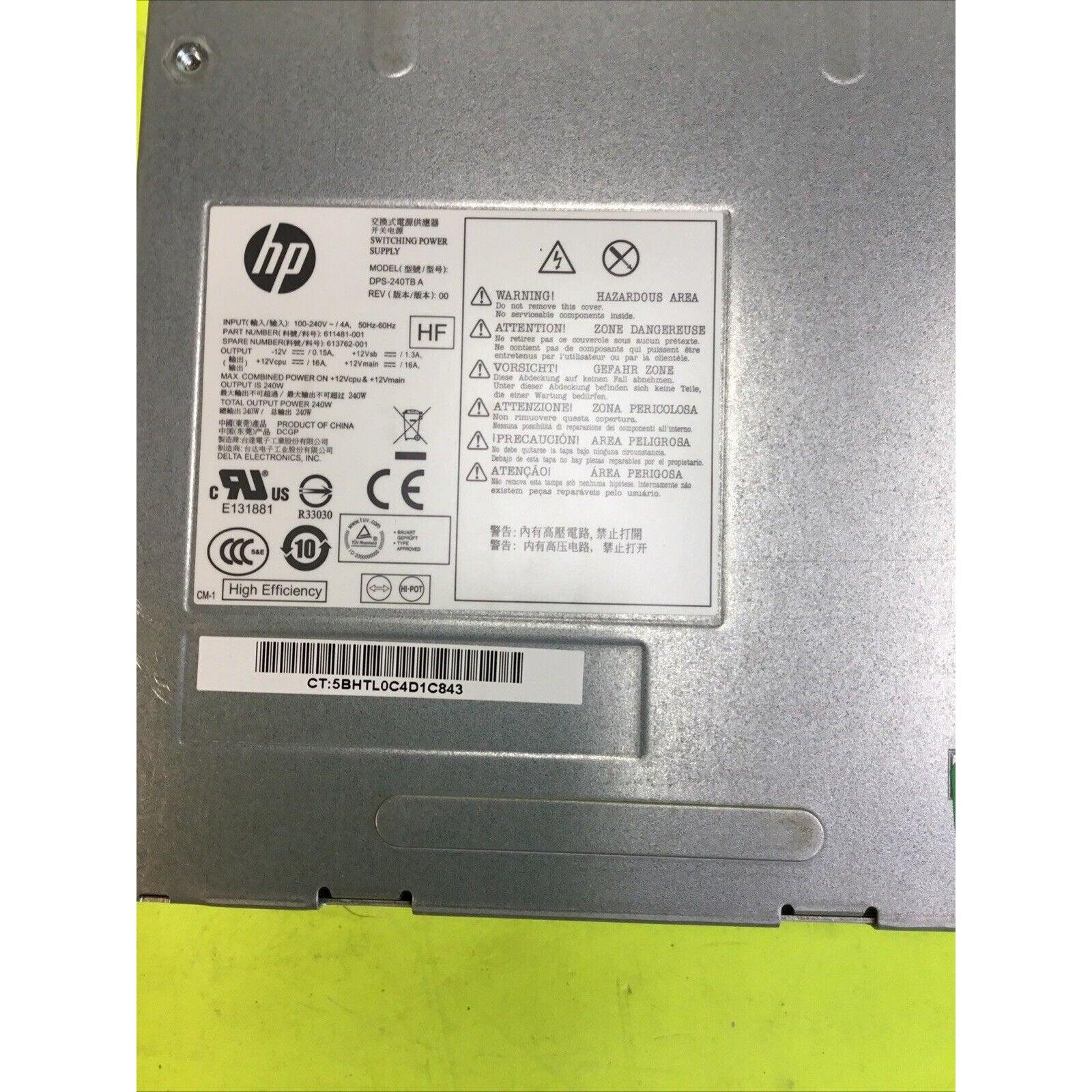 HP Power Supply 611482-001 613763-001 Switching Power Supply