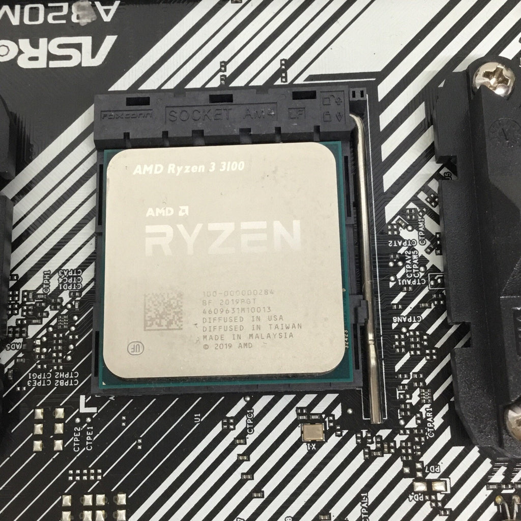 ASRock A320M-AC AMD Socket AMD MicroATX Desktop Motherboard W/Ryzen 3 3100