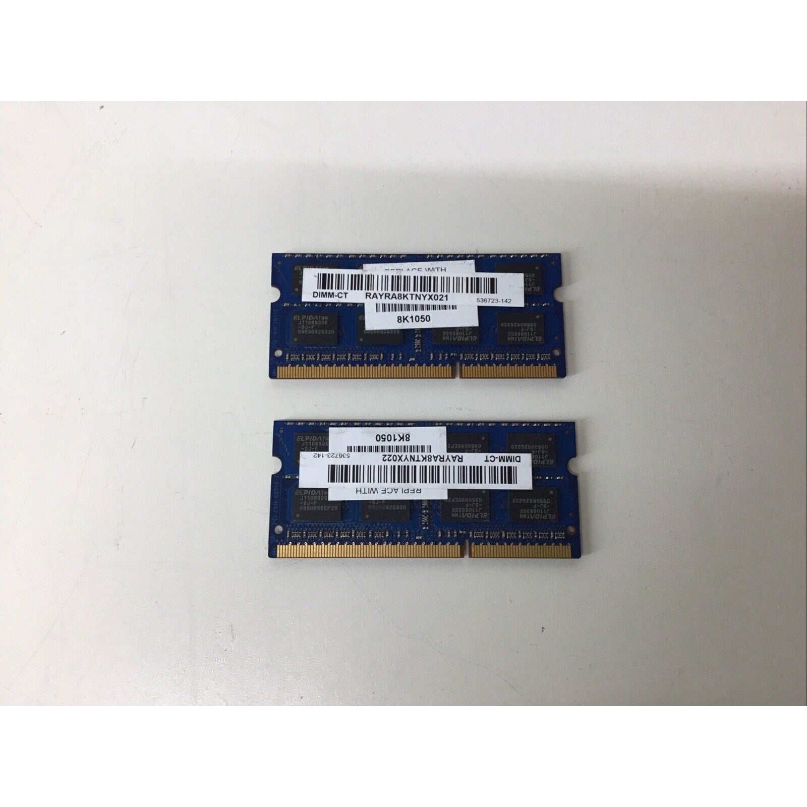 Elpida 4GB (2X2GB) 2Rx8 PC3-10600S-9-10-F1 Laptop Ram Memory EBJ21UE8BDS0-DJ-F