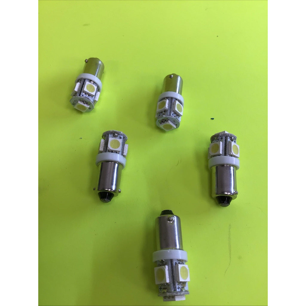 5 Pack BA9S 5 5050SMD White LED Bulbs