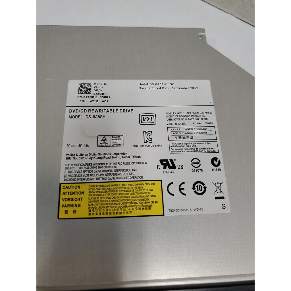 Dell DS-8A8SH113C CD DVD RW Writer Rewritable Drive J2GDK DS-8A8SH