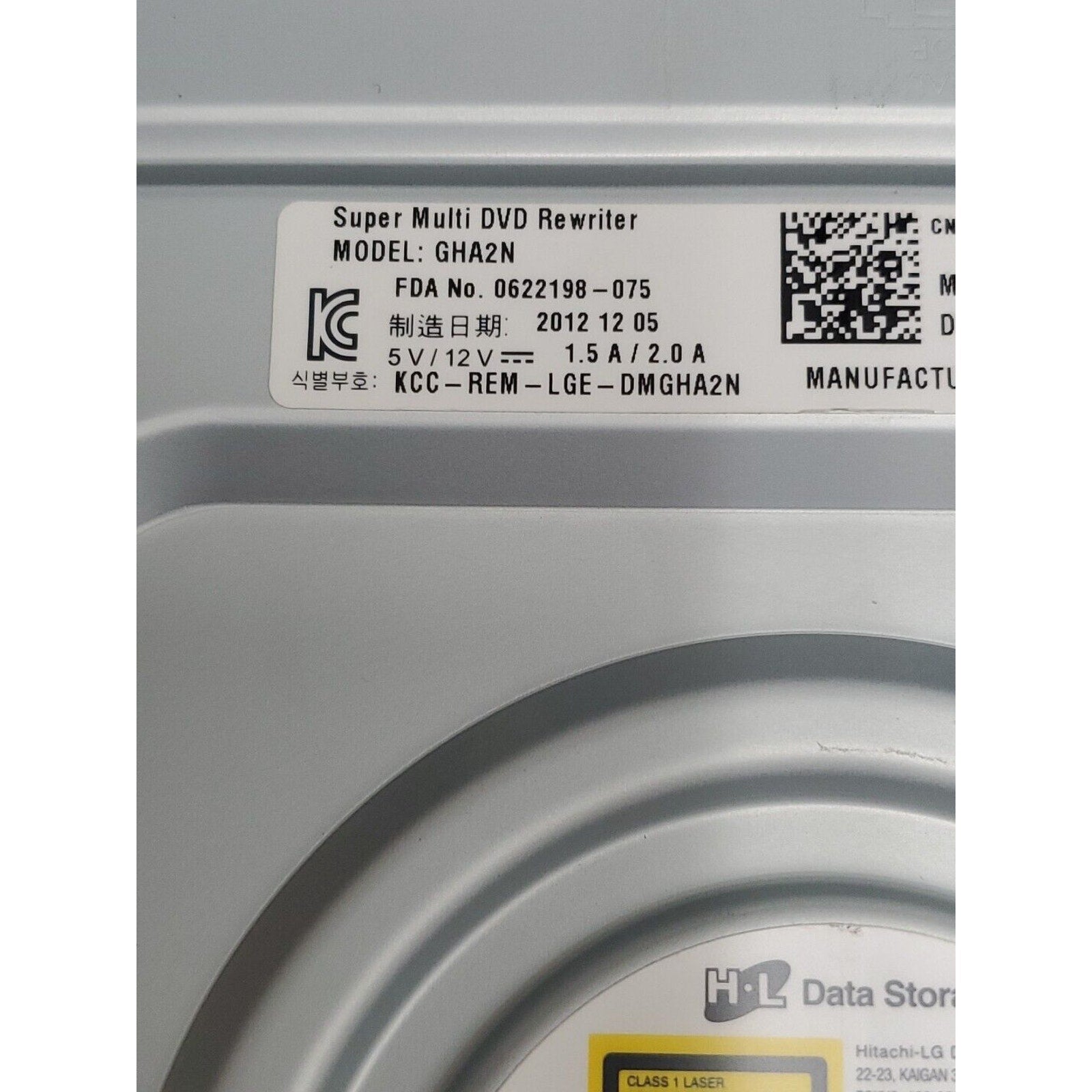 H-L Data Storage GHA2N Super Multi DVD Rewriter SATA RW Burner Drive Dell 7YNX2