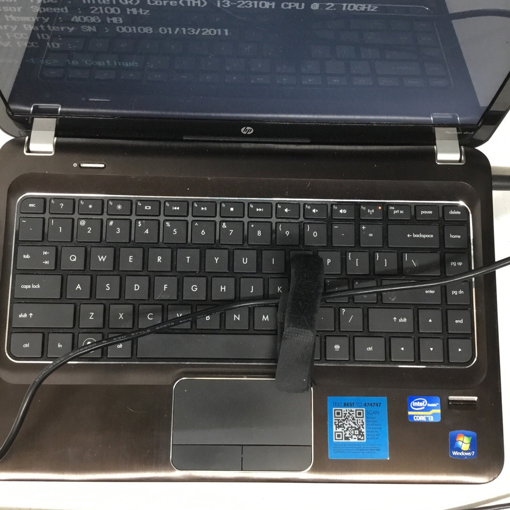 For Parts HP Pavilion dm4 Intel Core i3-2310M 2.1GHz No Adapter No HDD Bad Batt