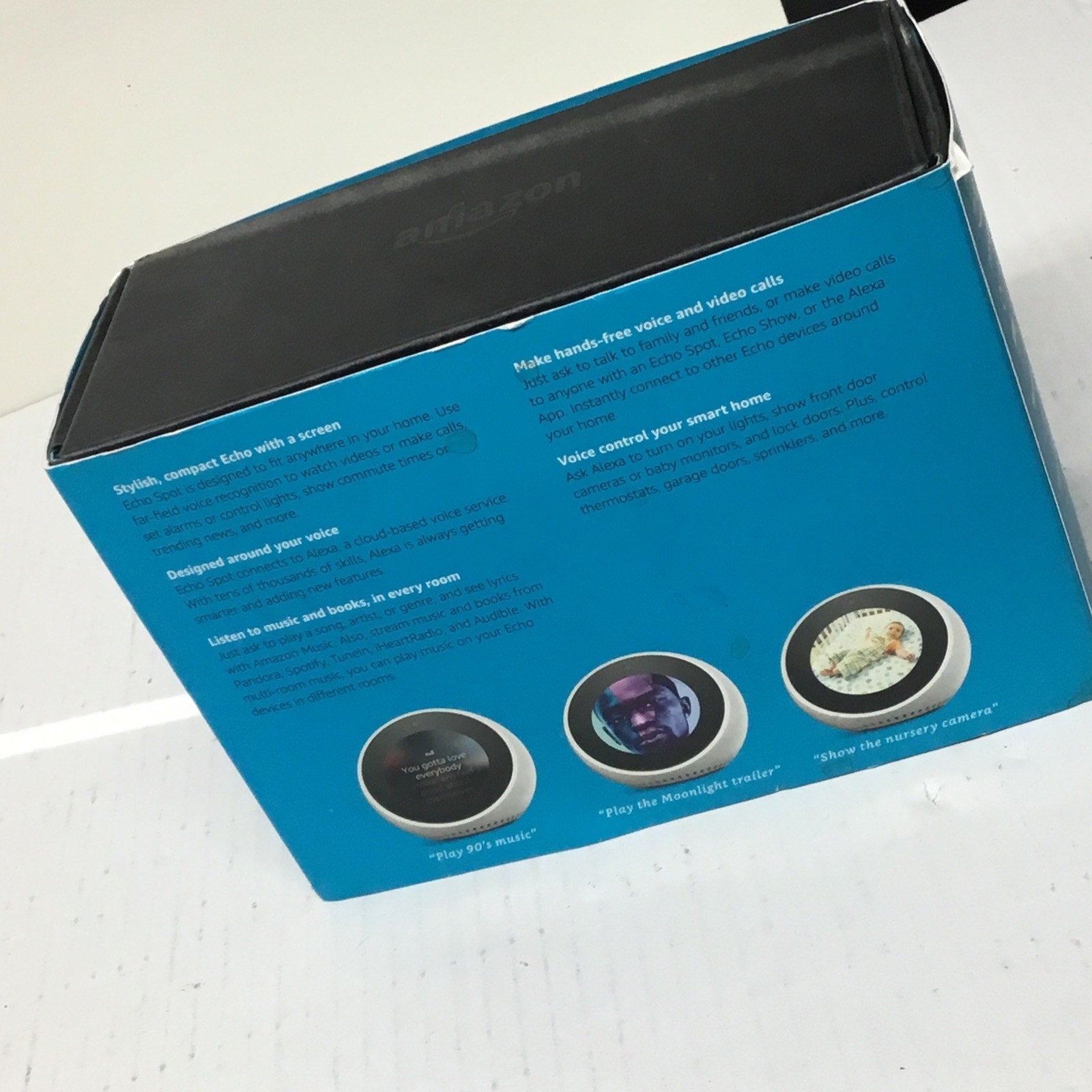 Amazon Echo Spot Smart Assistant - White Far-Field Voice Control Bluetooth New