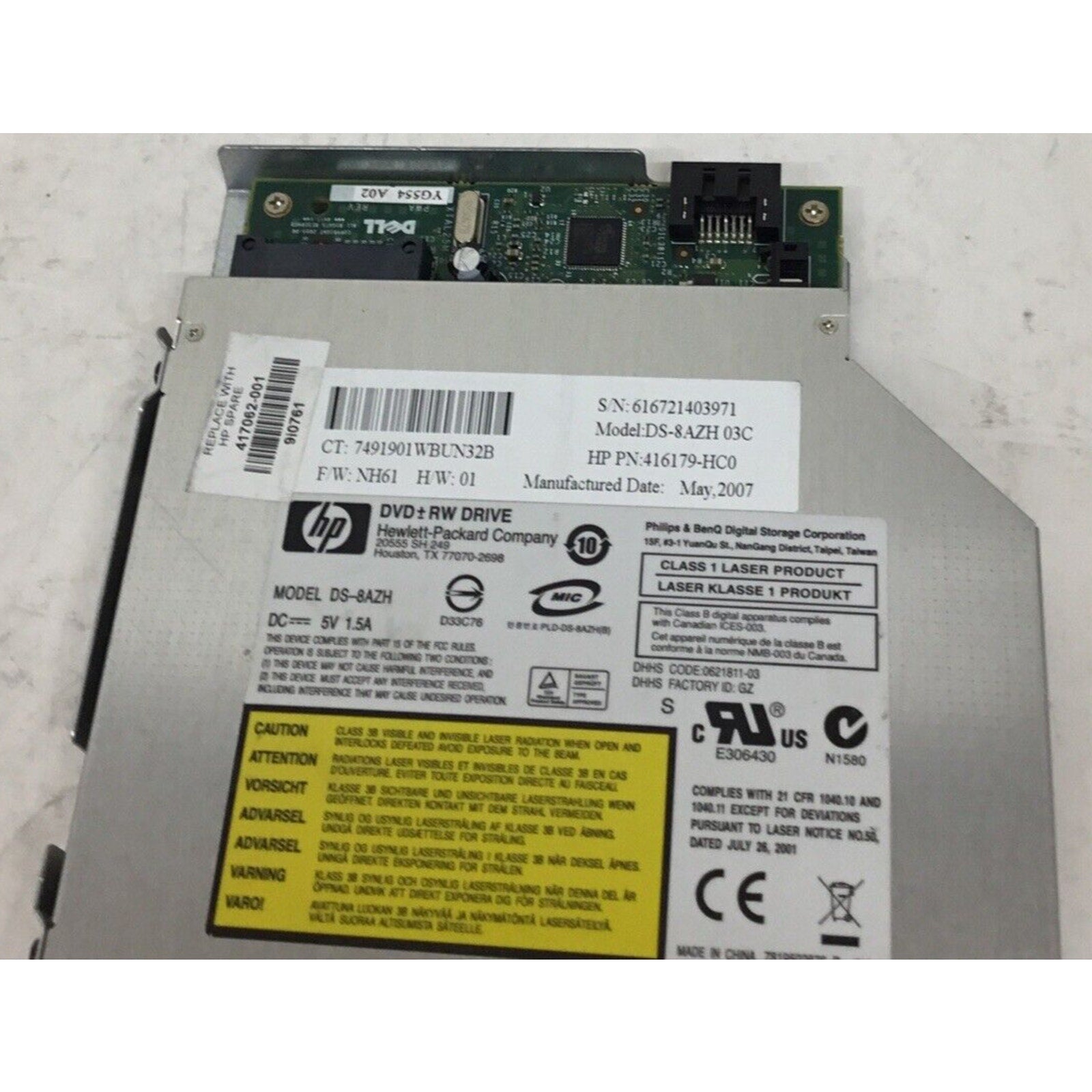 HP DVD RW Drive DS-8AZH 416179-HC0