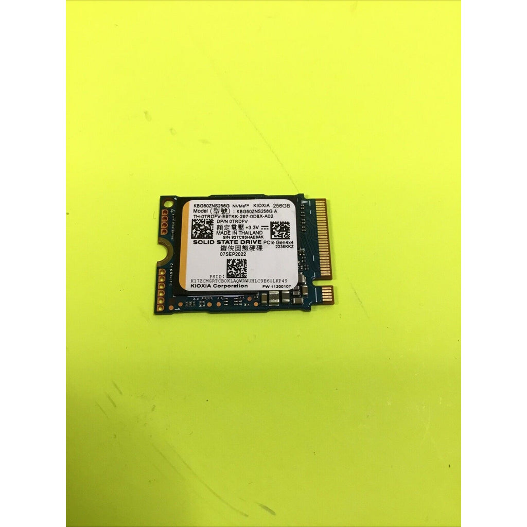 Dell Kioxia KBG50ZNS256G 256GB NVMe SSD M.2 2230 PCIe Gen 4x4