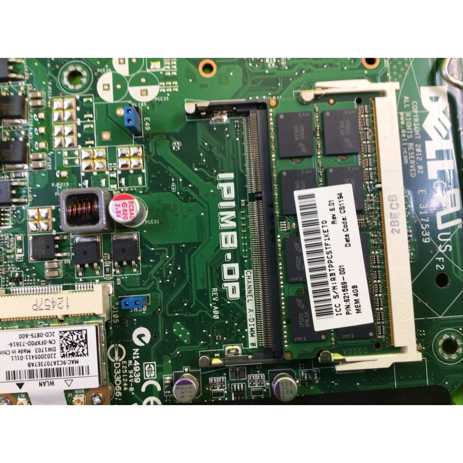 DELL Inspiron One 2330 Motherboard E317539 PWNMR + RAM + FACEPLATE