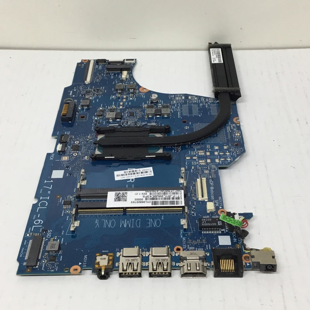 HP 17-BY2075CL INTEL I5-1035G1 1GHz MOTHERBOARD L87451-601 6050A3168901-MB AS-IS