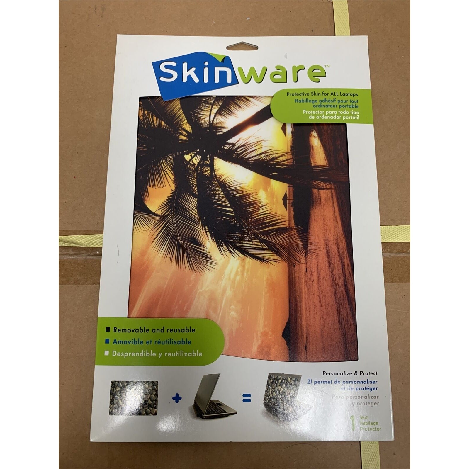 Skinware 15” Protective Skin For Laptops - Removable & Reusable - Palm Sunset