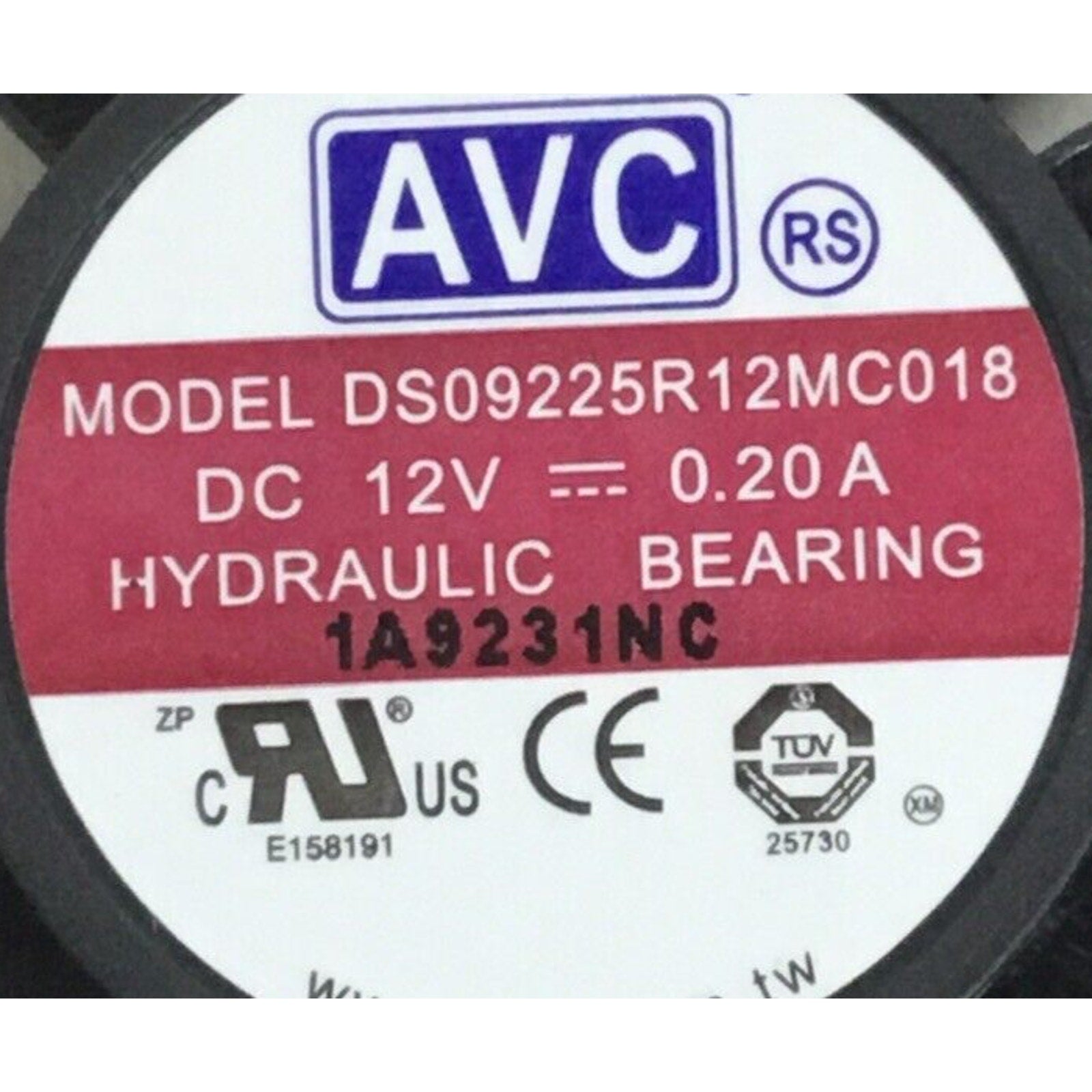 AVC DS09225R12MC018 Cooling Fan DC 12V - 0.20A