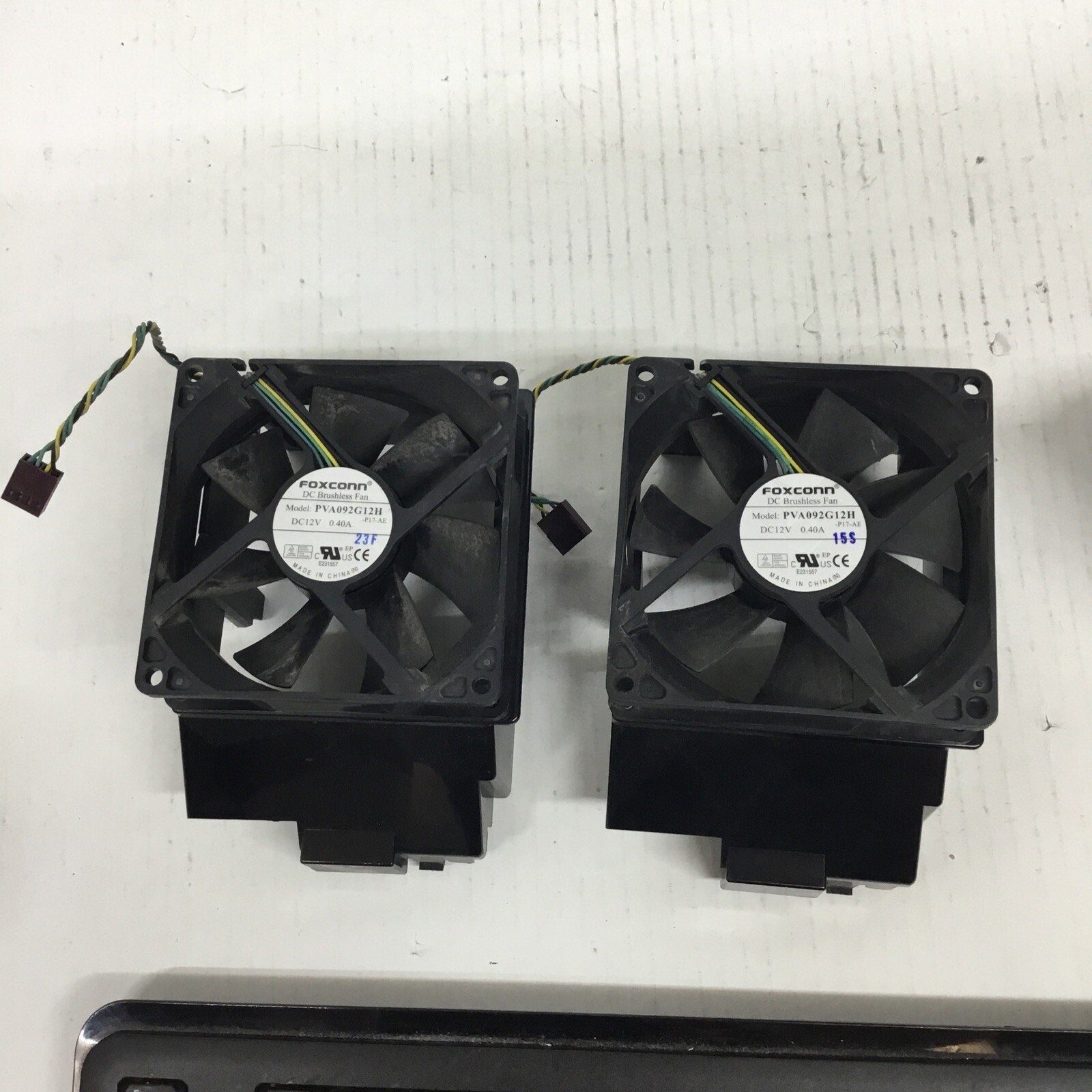 Lot of 2 HP PVA092G12H Cooling Fan & Shroud