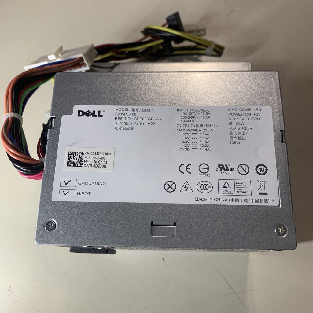 Dell Optiplex 360,380 Desktop Computer Power Supply 235W B235PD-00 0D233N