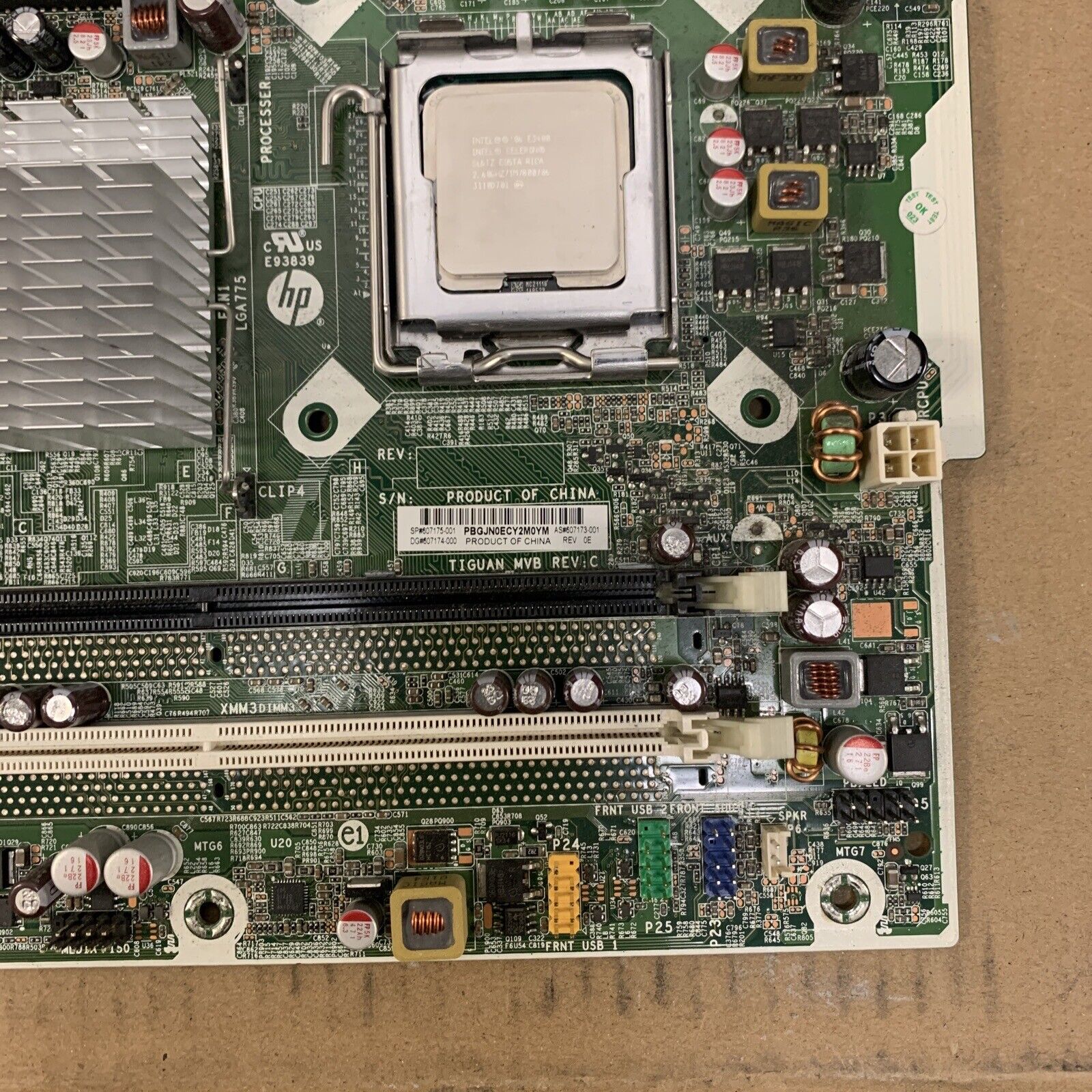 HP Compaq Pro 4000 SFF Motherboard DDR3 607173-001 607175-001 W/ Intel E3400 CPU