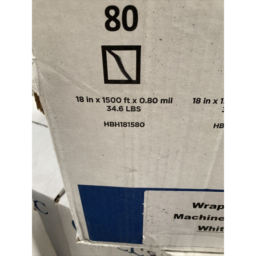 4-pack Sigma Classic HBH181580 Stretch Film 18” x 1500ft .8 Mil, 80 Gauge, Blown