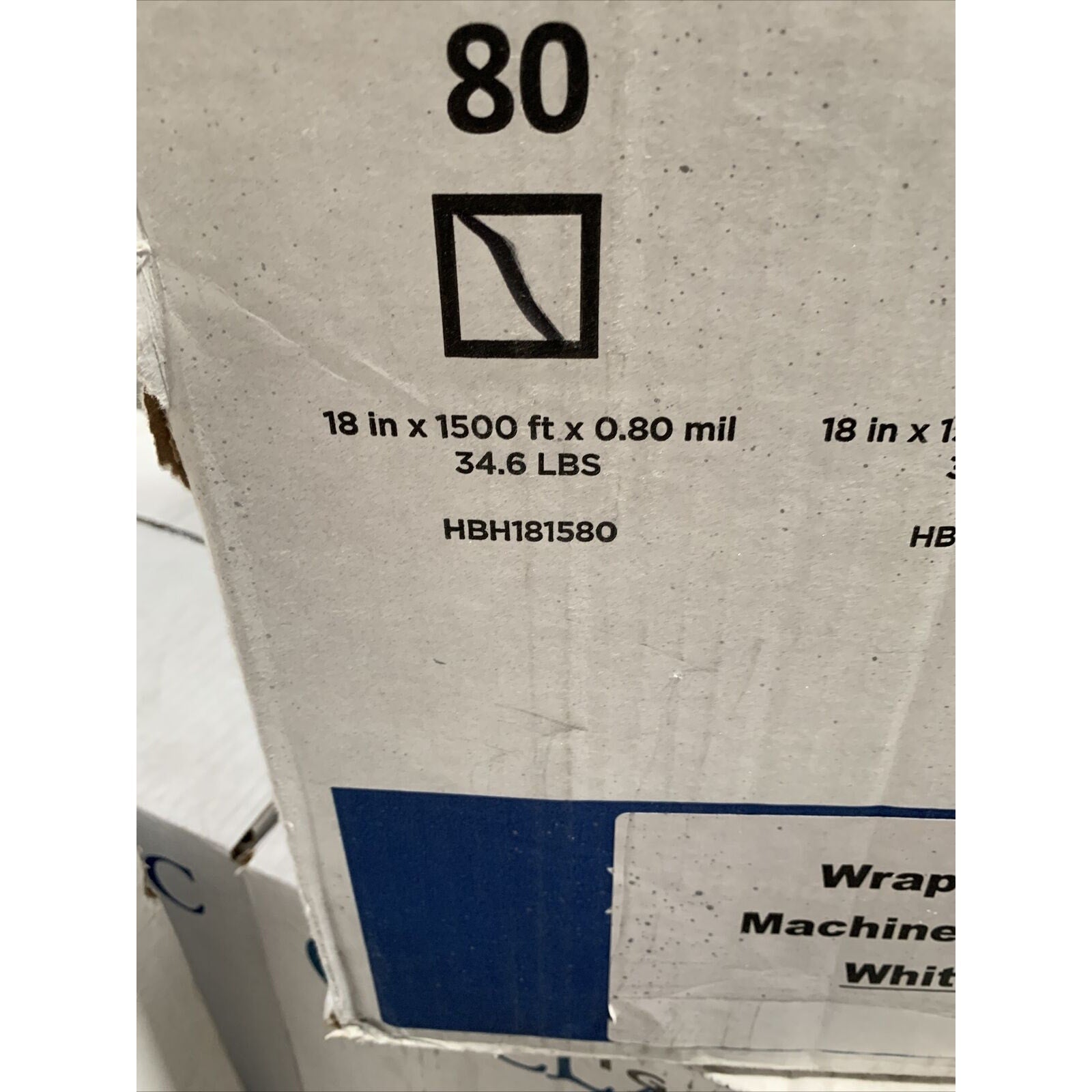 4-pack Sigma Classic HBH181580 Stretch Film 18” x 1500ft .8 Mil, 80 Gauge, Blown