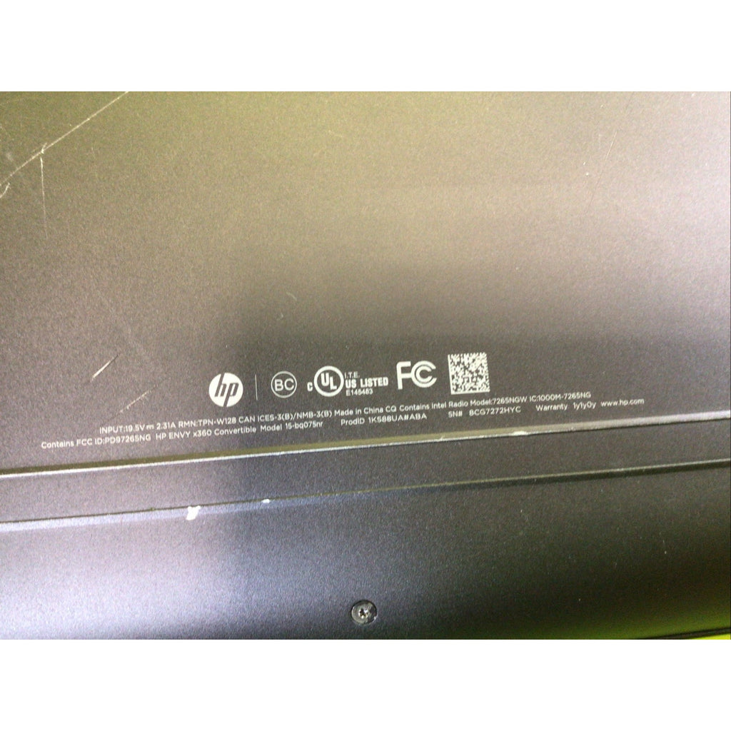 HP Envy x360 15-bq075nr AMD FX9800P Radeon R7 12GB RAM 512GB SSD Windows 10