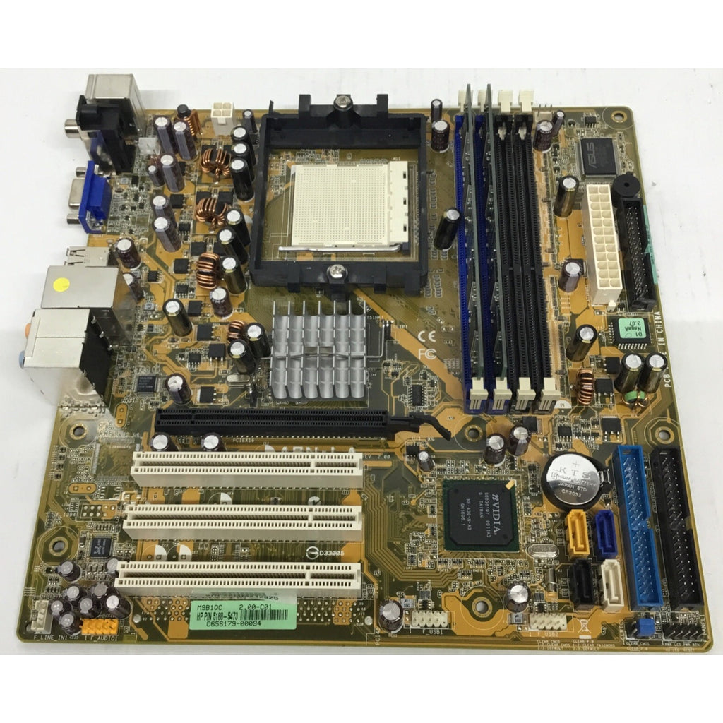 Genuine HP Pavilion A1534X Altair GI8 Motherboard P/N 5188-5472 W/ Ram & IO Shld