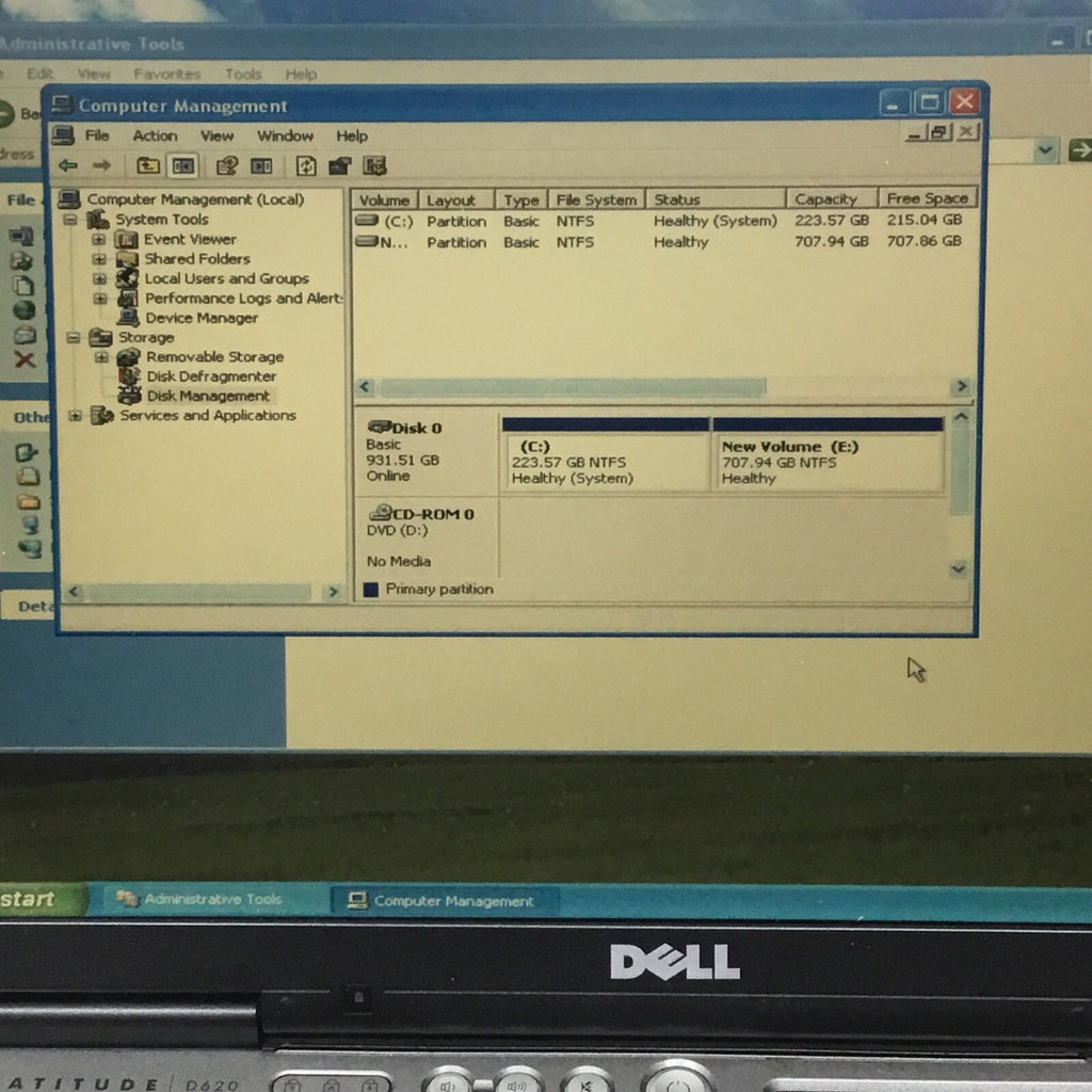 Dell Latitude D620 14" Laptop Intel Core 2 Duo 2GB RAM 1TB Windows XP *READ*