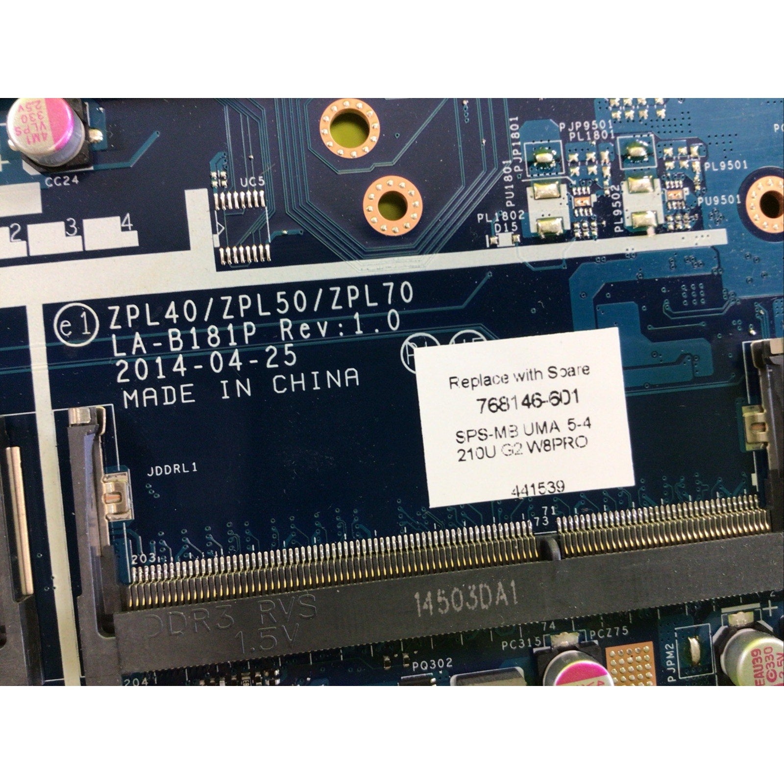 HP Laptop Motherboard 768146-601 | Intel Core i5-4210U 1.70 GHz