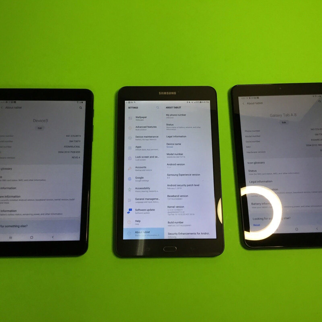 Lot of 3x Samsung Galaxy Tab SM-T377V and SM-T387V FOR PARTS ONLY