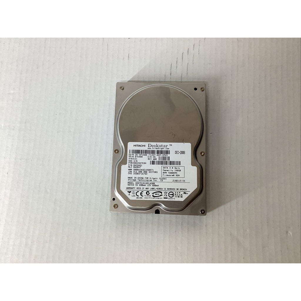 HDS721616PLA380 Hitachi Deskstar 160GB 3.5" SATA Hard Drive 0A33451 07U488