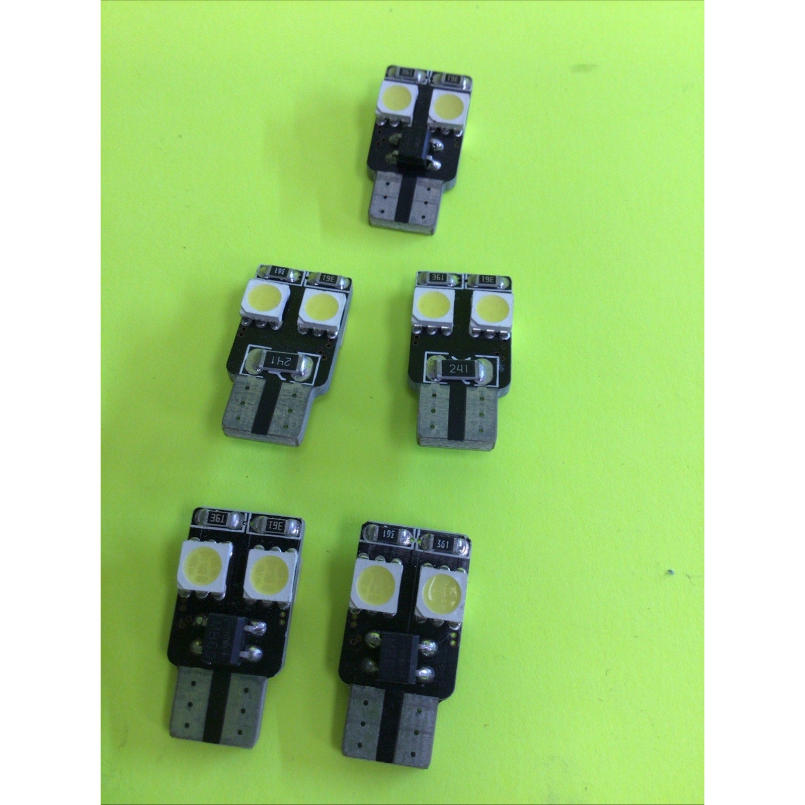 5 Pack T10 CANBUS 4 5050SMD LED Bulbs