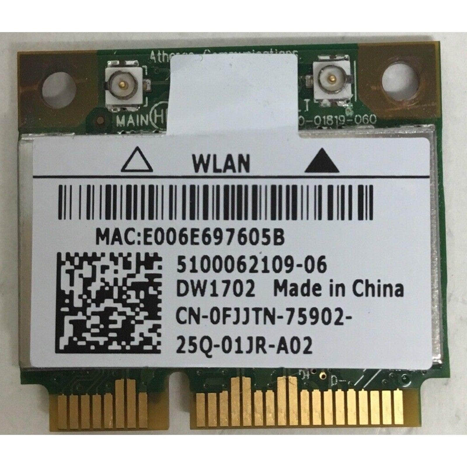 Dell Vostro V130 WIFI Wireless Card CN-0FJJTN AR5B195