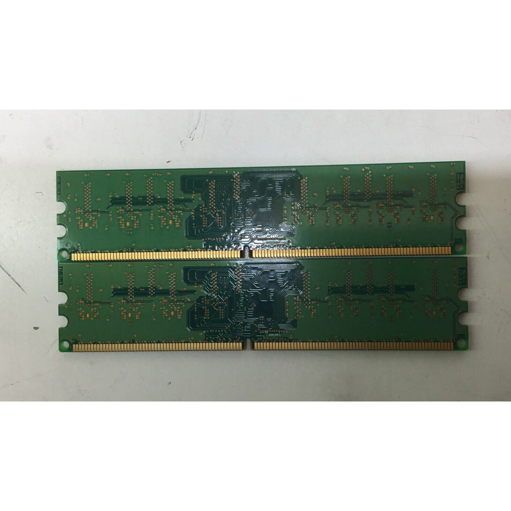 Lot Of 2 - Hynix 1GB (512MBx2) DIMM DDR2 Memory PC2-5300U HYMP564U64CP8-Y5 AB