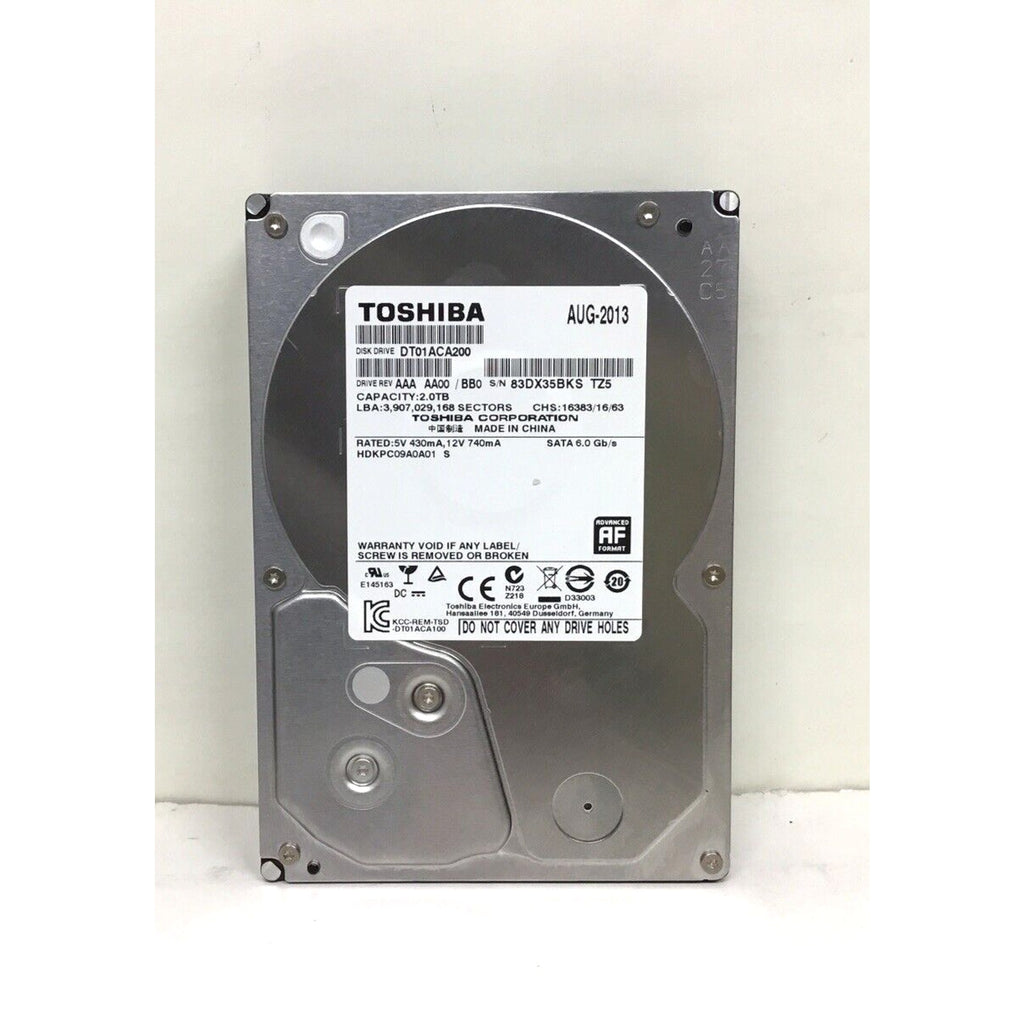 Toshiba 2TB HDD 7200RPM 64MB Cache SATA III 6.0Gb/s 3.5" Hard Drive DT01ACA200