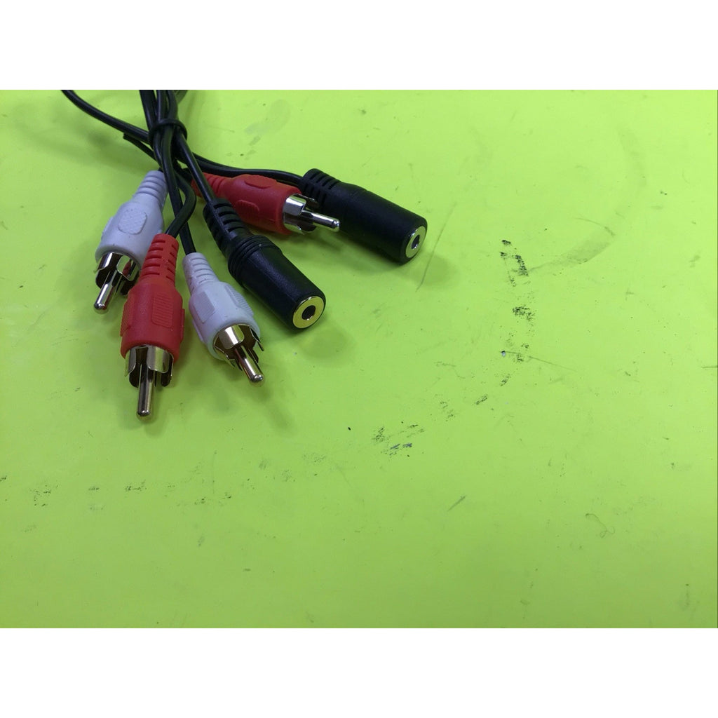 2 Pack of Aux 3.5mm Female to 2 RCA Male Y-Splitter Cable Adapter