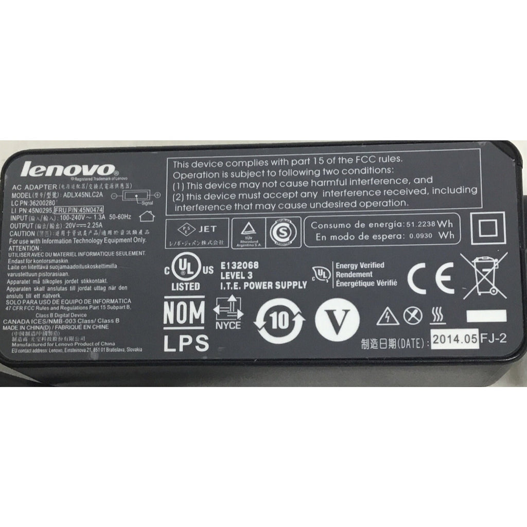OEM LENOVO ADLX45NLC2A 20V 2.25A 45W Genuine Original AC Power Adapter Charger