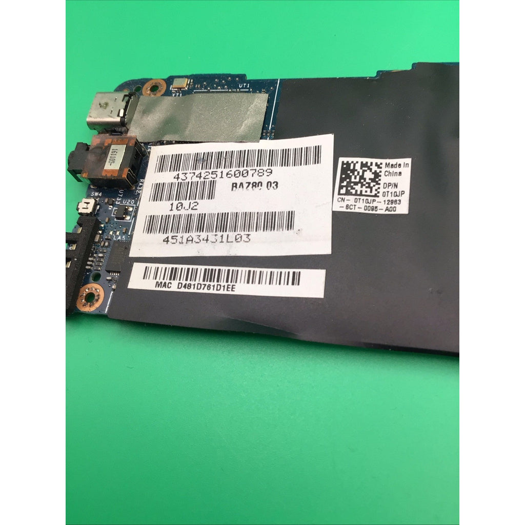 Dell XPS 13 9365 Core i7-7Y75 Motherboard 0T10JP LA-D781P FOR PARTS or REPAIR
