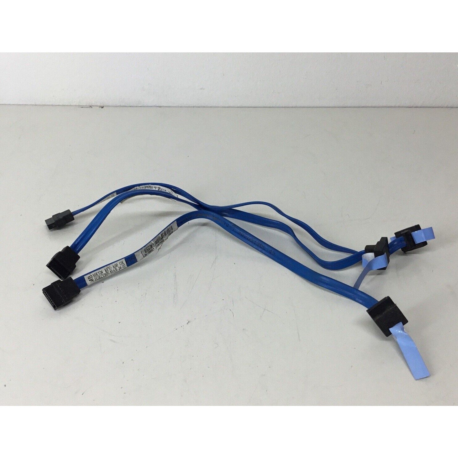 Lot Of 3 - Dell 11" SATA Hard Drive Data Cable Right Angle - Blue MK524 0MK524