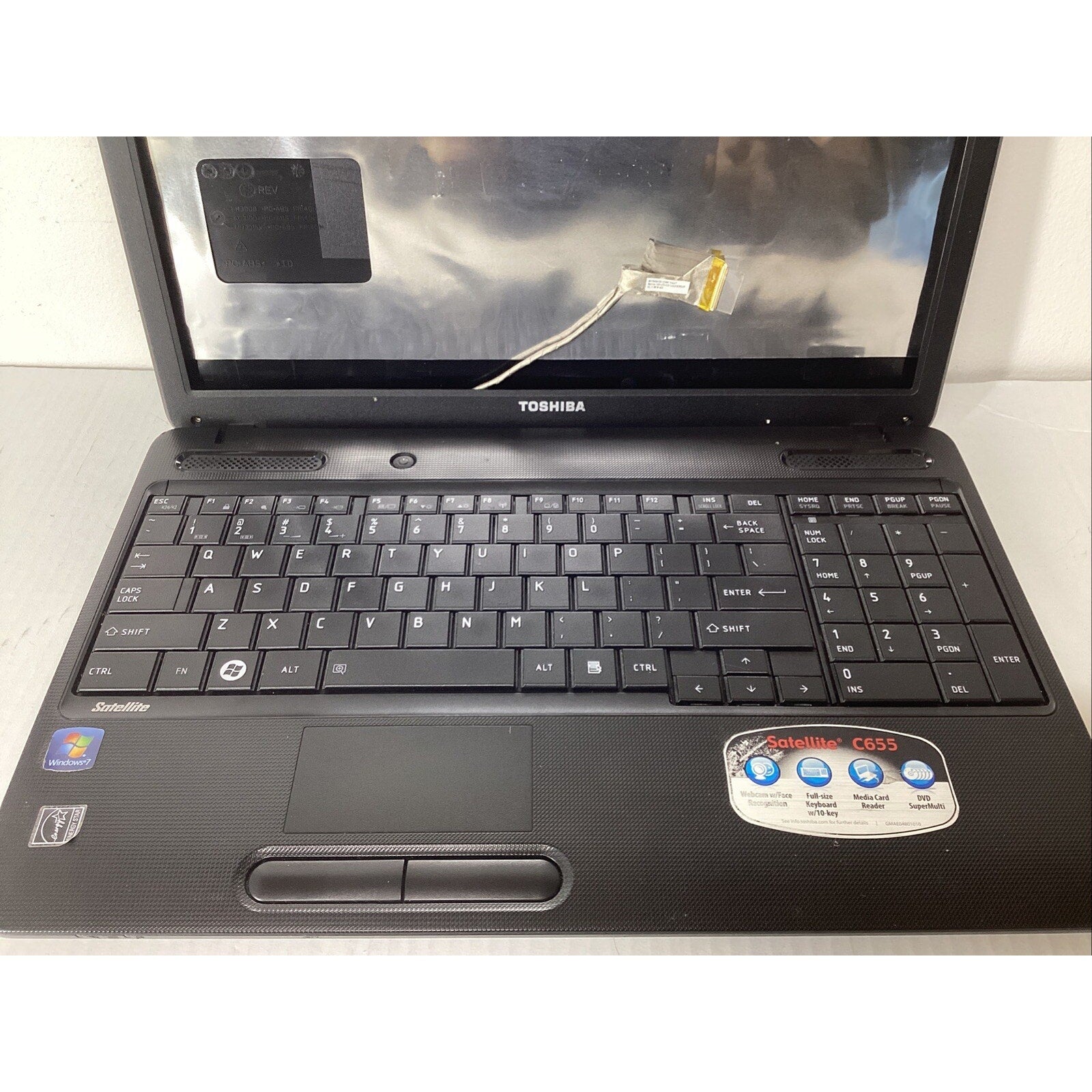 Toshiba Satellite C655D-S5302 Laptop No RAM, HDD, Battery, Screen - Parts Only