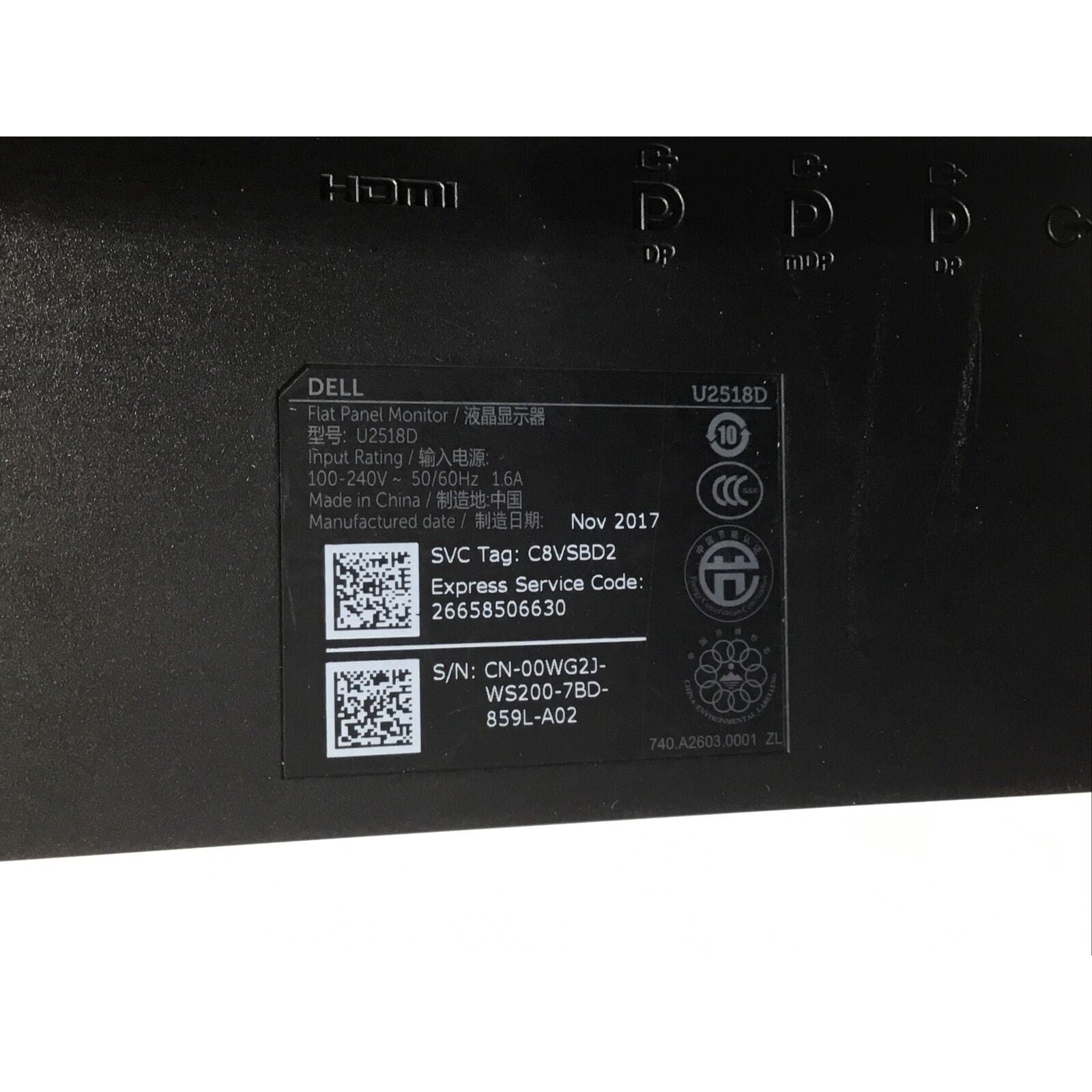 Dell UltraSharp 25 inch InfinityEdge Widescreen LED Monitor