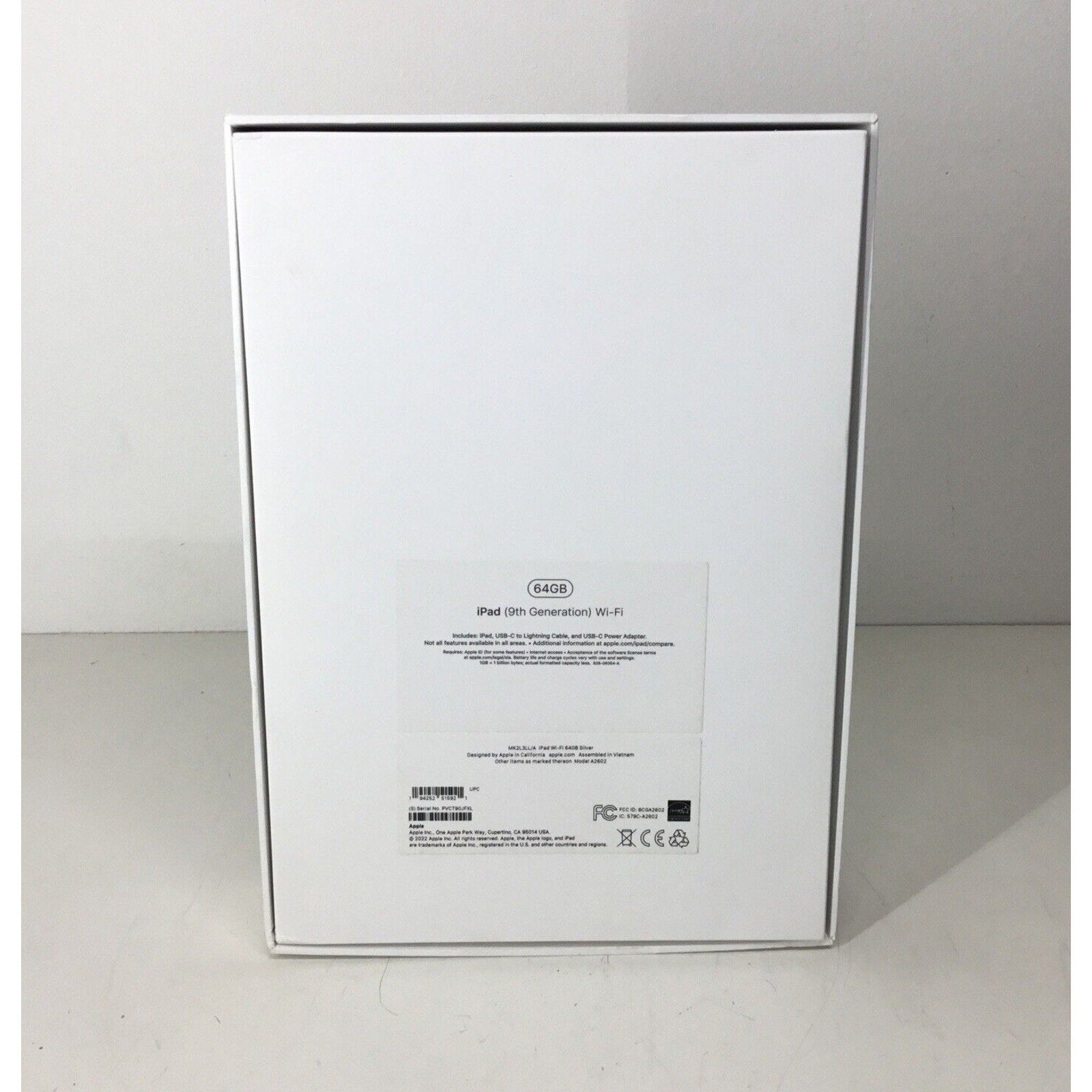 Apple iPad 9th Generation Silver 64 GB Empty Box Only