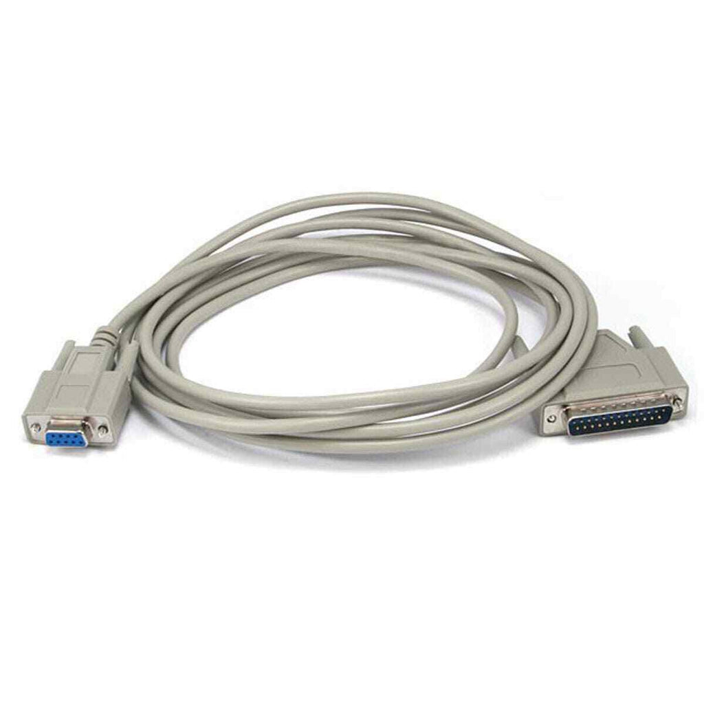 10ft DB9-Female / DB25-Male Molded Cable - 10 Feet