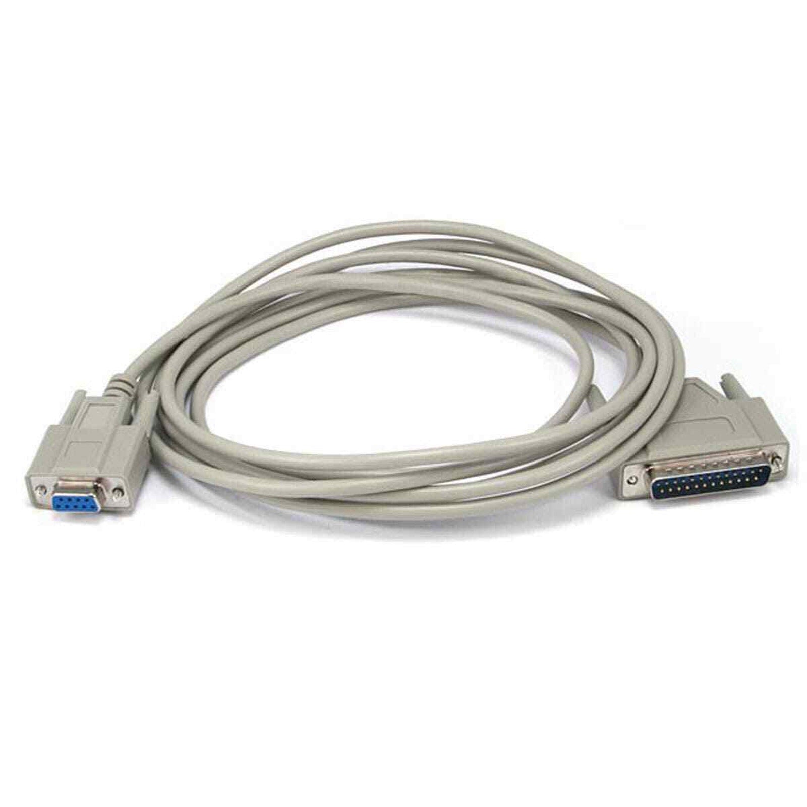 10ft DB9-Female / DB25-Male Molded Cable - 10 Feet