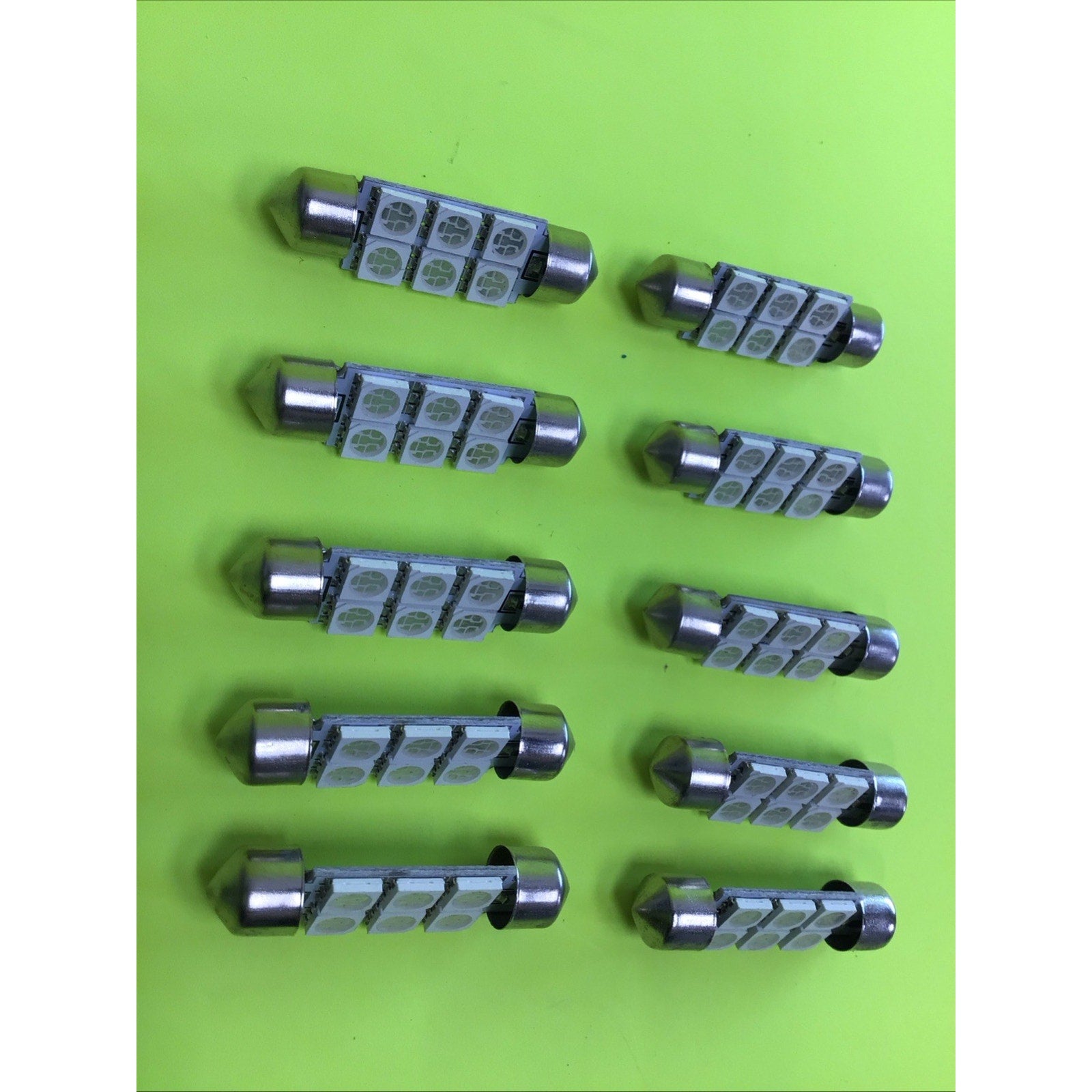 10 Pack 39MM 6 LED 5050 SMD Festoon Dome Light Bulb 12v DC