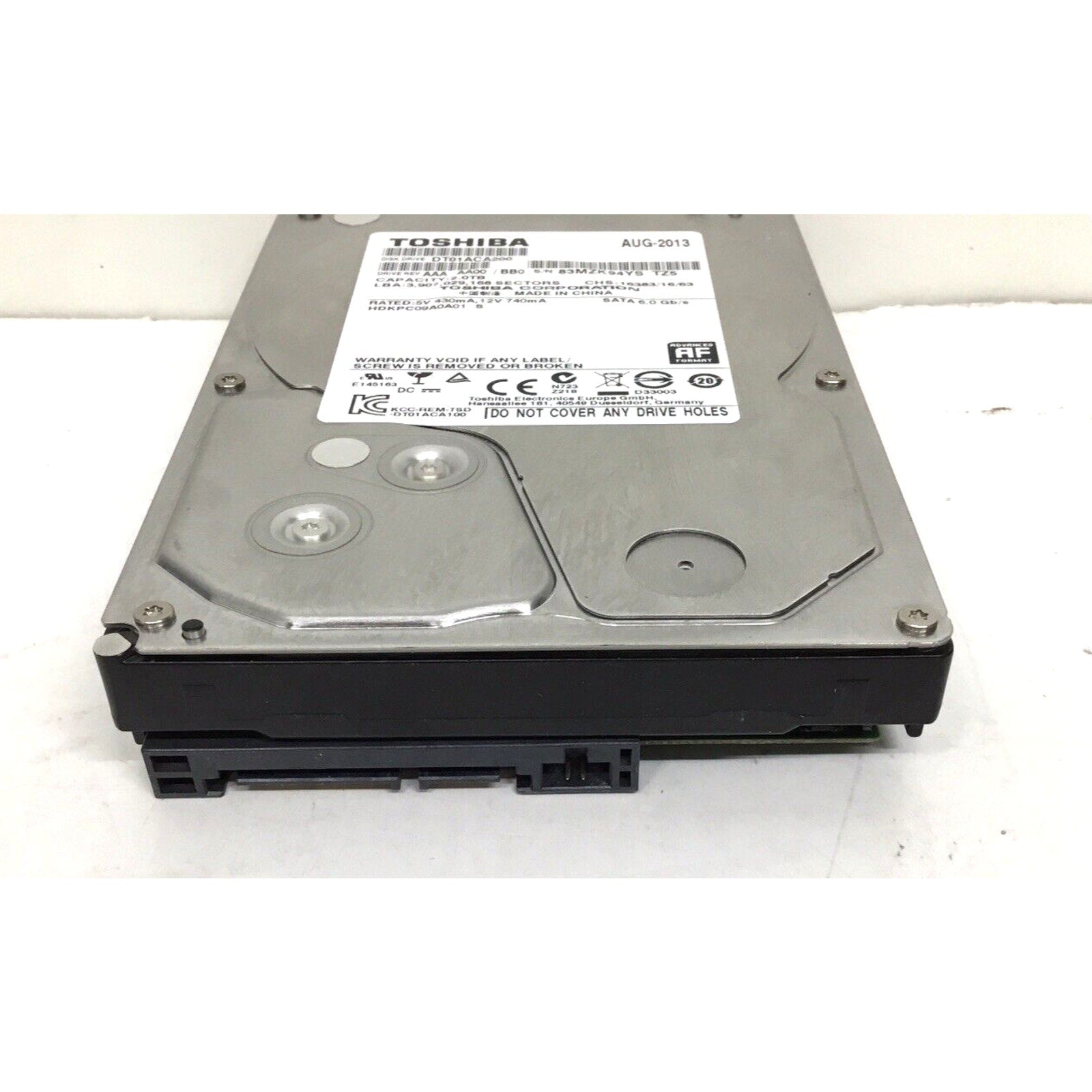 Toshiba 2TB HDD 7200RPM 64MB Cache SATA III 6.0Gb/s 3.5" Hard Drive DT01ACA200