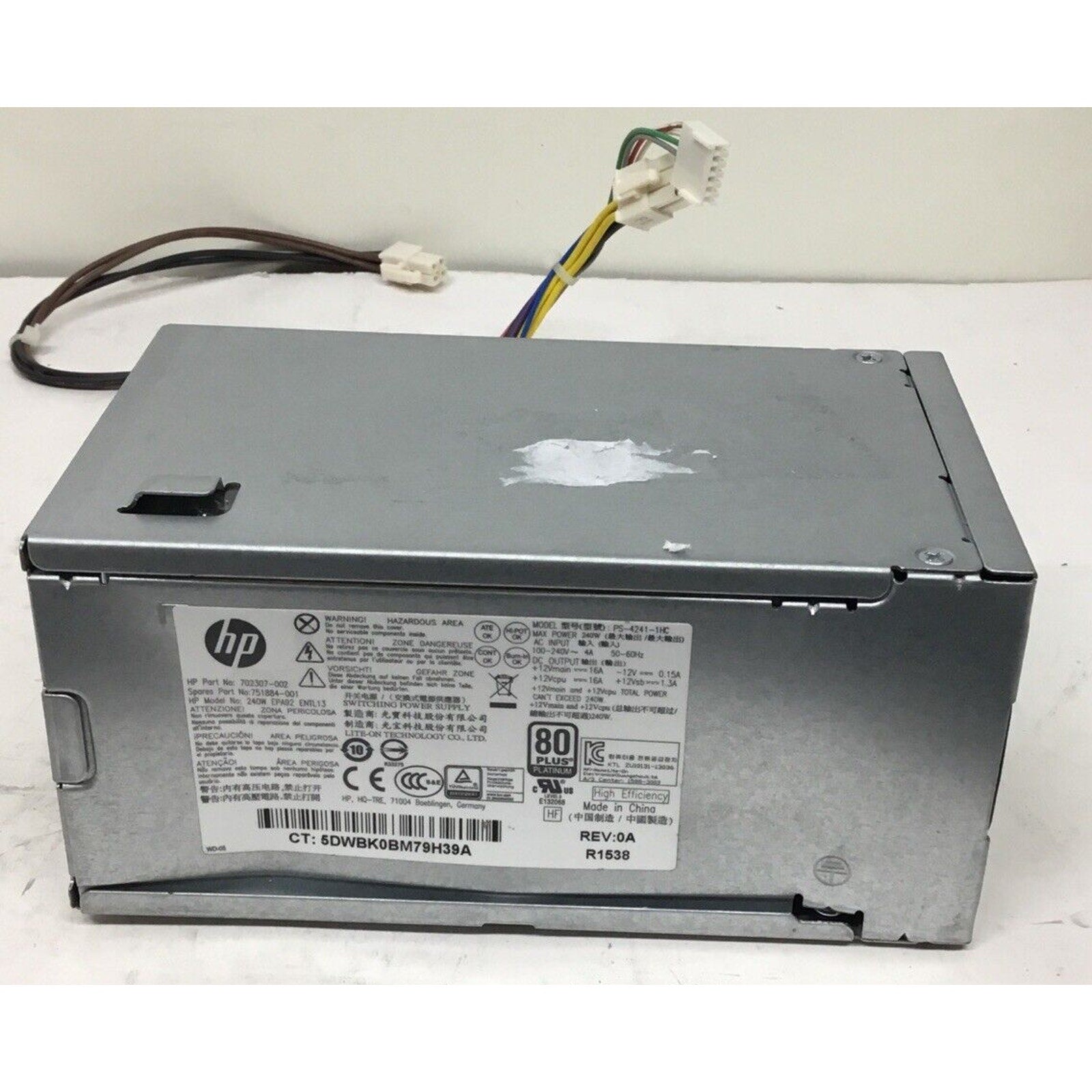 PARTS ONLY HP ProDesk 800 G1 SFF 6 Pin 240W Desktop Power Supply 702307-002