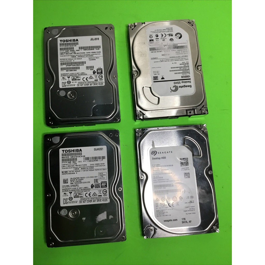Lot x4 Assorted Brands 1TB Internal Desktop HDD