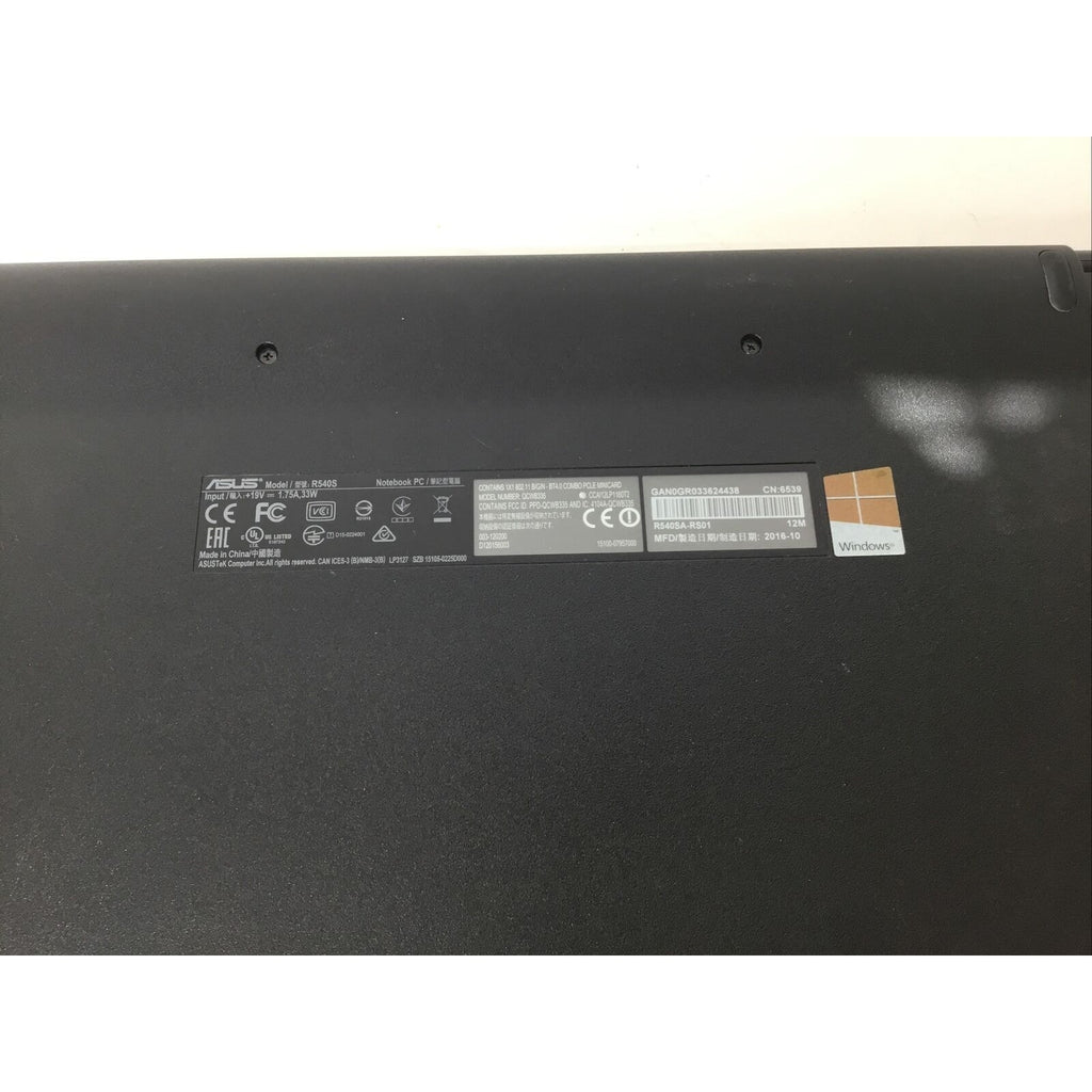 15.6" ASUS R540S Intel Celeron N3050 1.6GHz 4GB 500GB Laptop R540SA-RS FOR PARTS