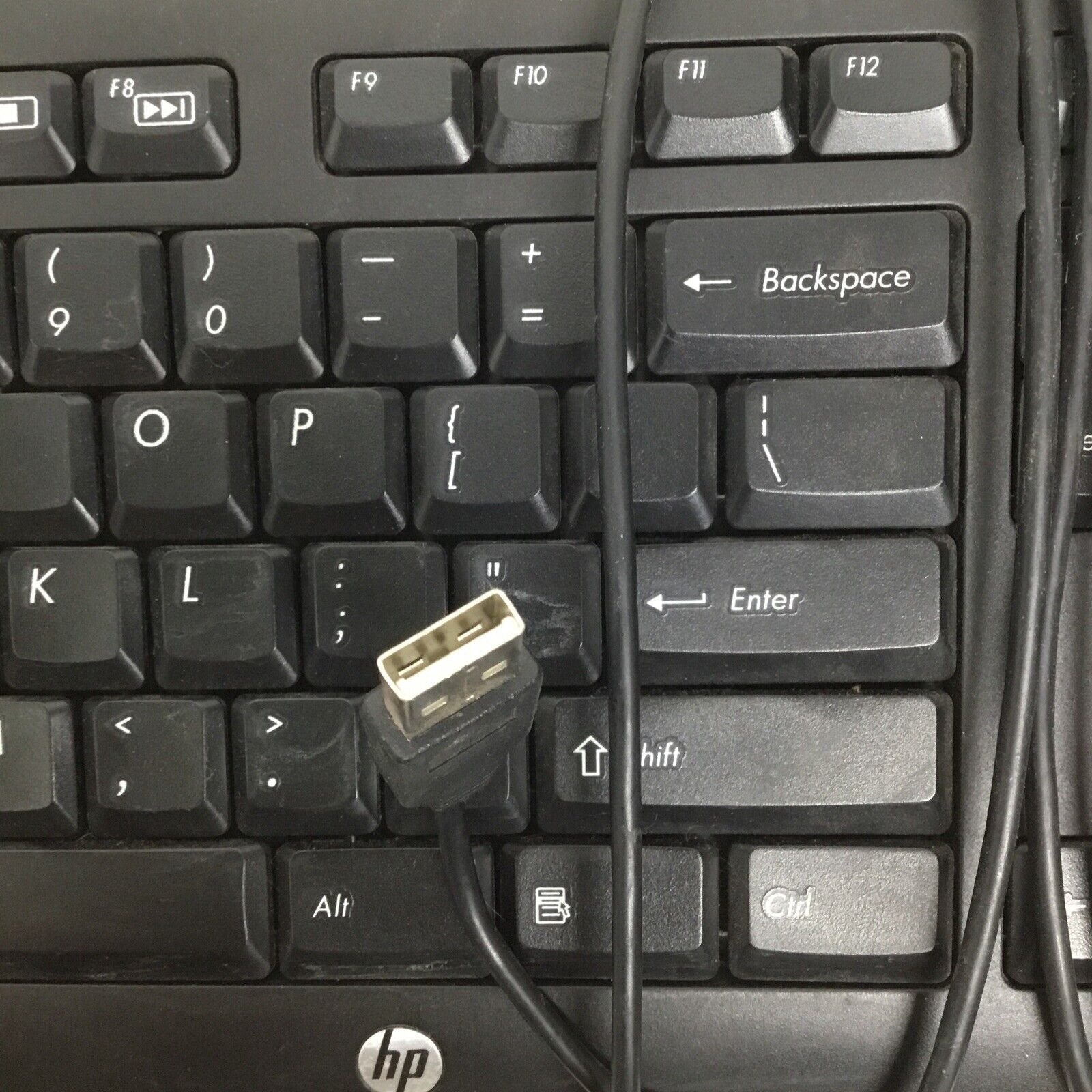 HP KU-1060 Wired USB Keyboard 104 Chiclet Volume Buttons Function Key (READ)