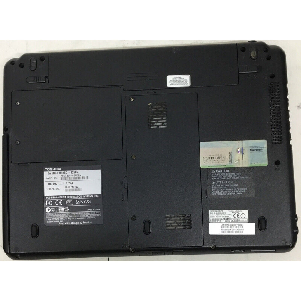 Parts Only Toshiba Satellite U405D-S2902 14.1'' Notebook / No Adapter / No HDD