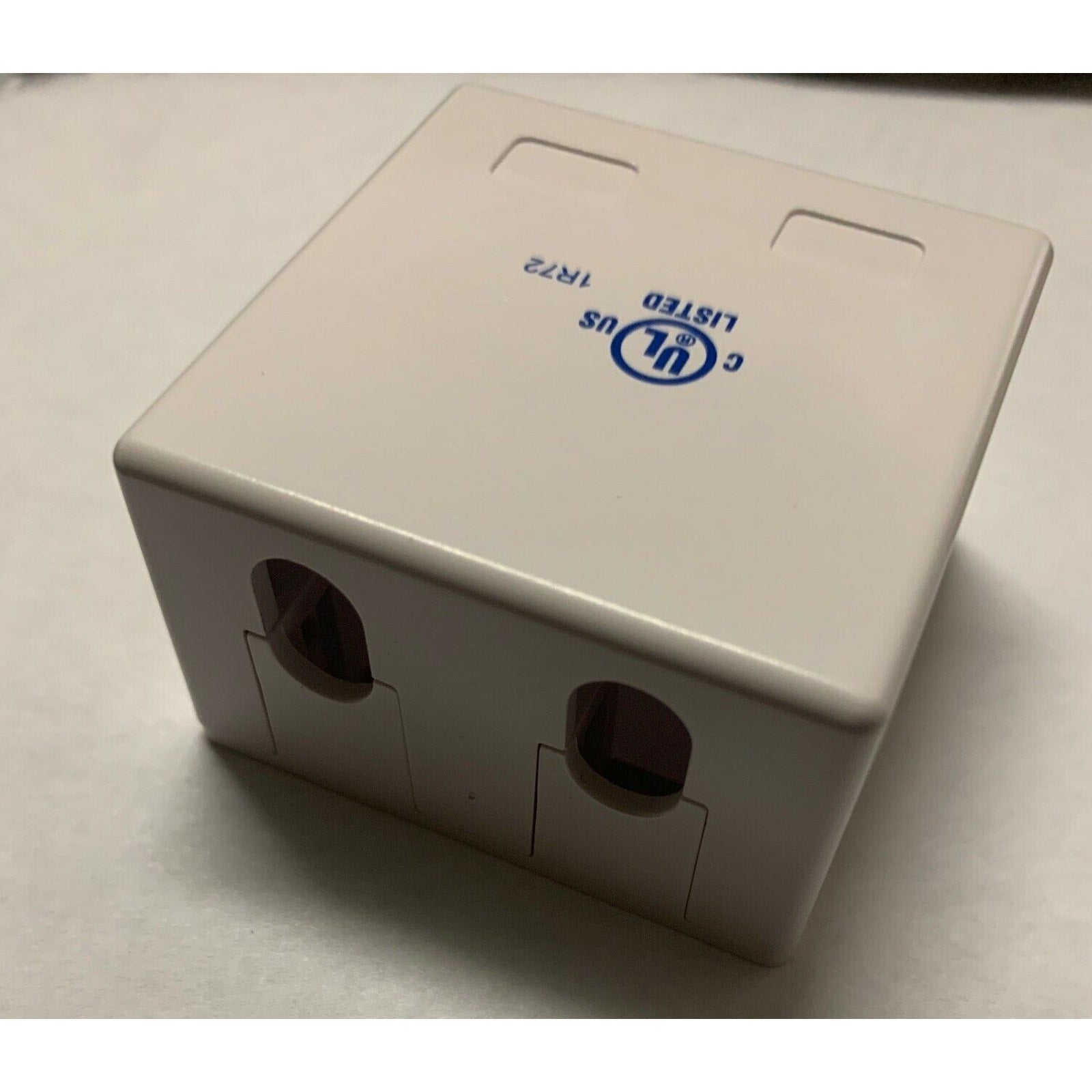 2-Port RJ45 Blank Surface Wall Mount Box - For Cat5e/Cat6/Cat6a Keystones