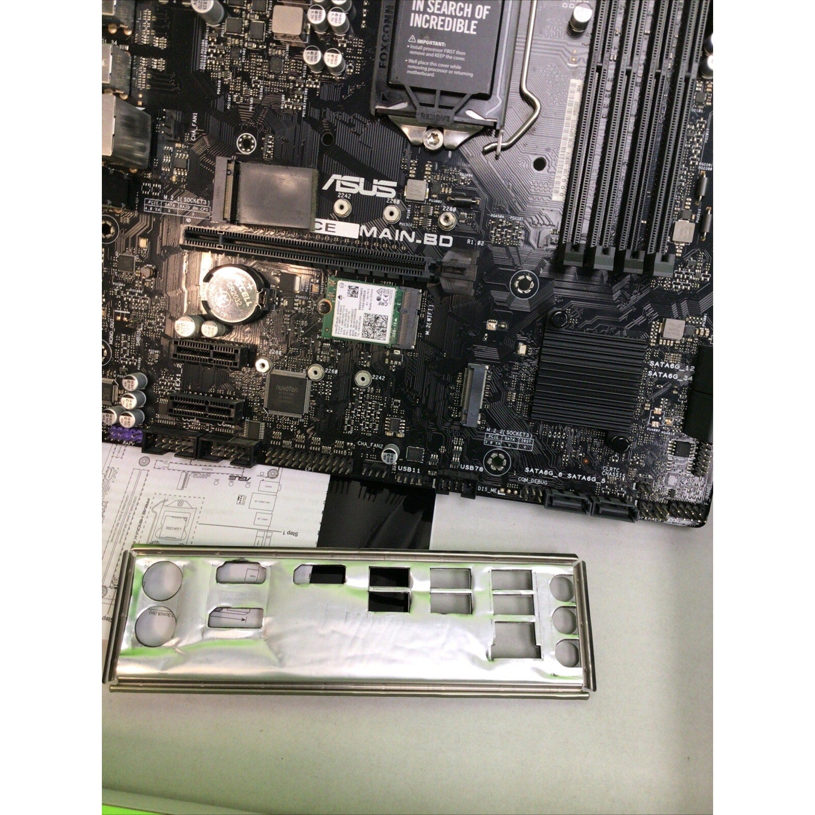 ASUS PRIME H510M-K R2.0 w/ I/O Shield FOR PARTS or REPAIR