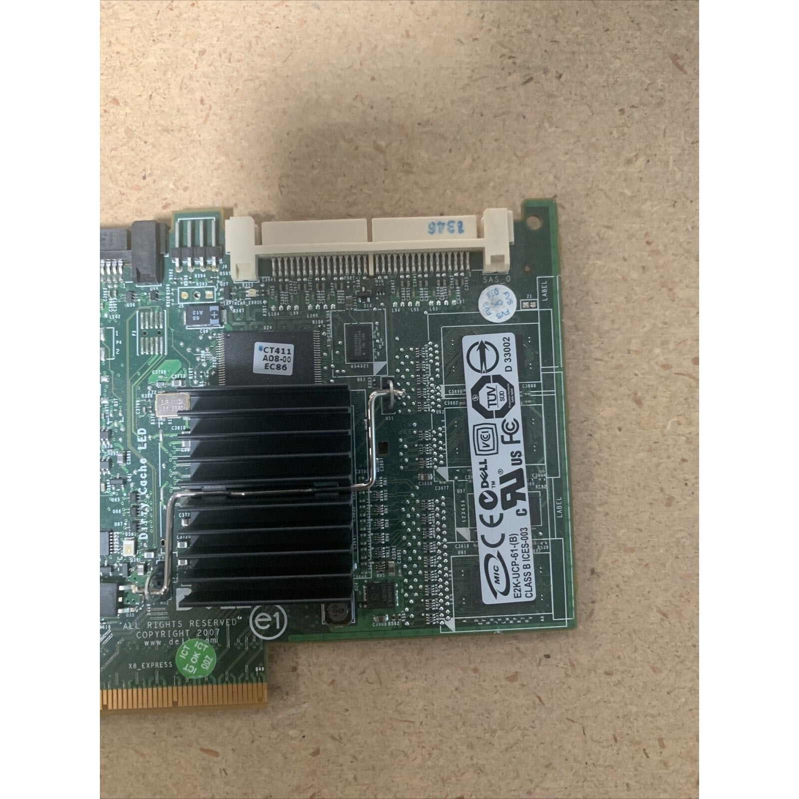 Dell 0T954J PowerEdge PERC 6i RAID Controller Card T954J